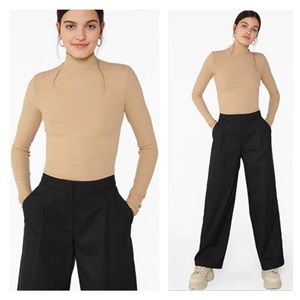 Monki Ribbed Turtleneck High Neck Top
